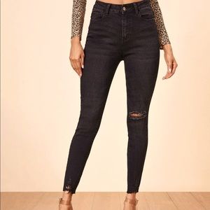 High Waist Ripped Skinny Jeans